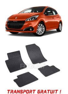 Peugeot 208 I, Hatchback, fabricat din 03.2012 - 05.2019, set covorase auto dedicate, din cauciuc 100% Premium - Transport Gratuit accesorii pentru autoturismul tau - masina v38409