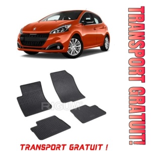 Peugeot 208 I, Hatchback, fabricat din 03.2012 - 05.2019, set covorase auto dedicate, din cauciuc 100% Premium - Transport Gratuit