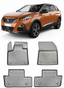 Peugeot 3008 II Hybrid, Suv, Din 09.2019 - Prezent , Set Covorase Auto Tip Tavita Premium 3D, din cauciuc accesorii pentru autoturismul tau - masina v174364