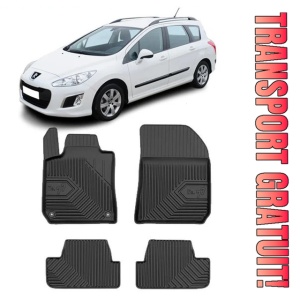 Peugeot 308 II Din 08.2013 - 11.2021, Hatchback , Set Covorase Auto Tip Tavita Premium 3D, din cauciuc