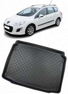 Peugeot 308 II Hatchback din 08.2013 - Prezent, Tavita Pentru Portbagaj Lux Premium Dedicata, Portbagaj Inferior Roata Rezerva Ingusta *1 accesorii pentru autoturismul tau - masina v205082
