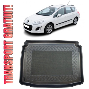 Peugeot 308 II Hatchback din 08.2013 - Prezent, Tavita Pentru Portbagaj Lux Premium Dedicata, Portbagaj Inferior Roata Rezerva Ingusta *2