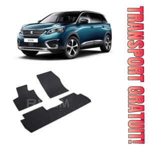 Peugeot 5008 II, Suv, fabricat din 07.2017 - Prezent, set covorase auto dedicate, din cauciuc 100% Premium