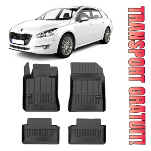 Peugeot 508 I, Combi, Din 01.2011 - 09.2018 , Set Covorase Auto Tip Tavita Premium 3D, din cauciuc