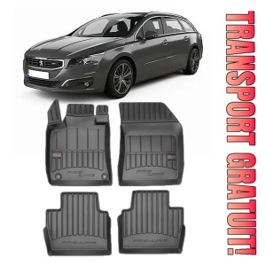 Peugeot 508 II, Combi, Din 11.2018 - Prezent , Set Covorase Auto Tip Tavita Premium 3D, din cauciuc