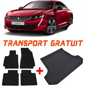 Peugeot 508 II Phev Sedan din 11.2018 - Prezent *1, Set Covorase + tavita portbagaj auto accesorii pentru autoturismul tau - masina v1384