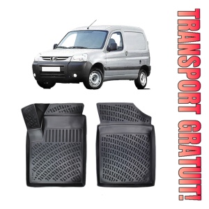 Peugeot Partner 1996-2013 Set 2 covorase auto din cauciuc tip tavita premium line 3D