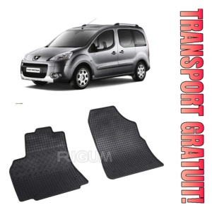 Peugeot Partner II, Van, fabricat din 2008 - 08.2018, 2 Locuri, set covorase auto dedicate, din cauciuc 100% Premium