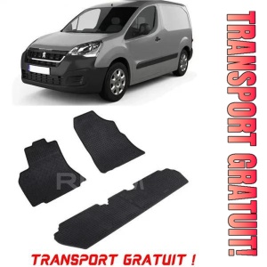 Peugeot Partner II, Van, fabricat din 2008 - 08.2018, 5 Locuri, set covorase auto dedicate, din cauciuc 100% Premium - Transport Gratuit