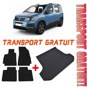 Peugeot Rifter Van din 06.2018 - Prezent, Set Covorase + tavita portbagaj auto Ampatament L2 5 Locuri *1
