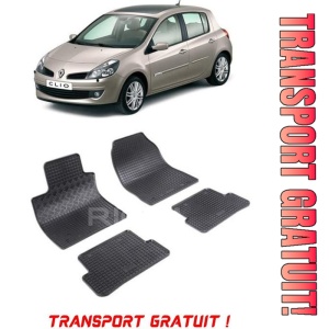 Renault Clio III, Hatchback, fabricat din 09.2005 - 09.2012, set covorase auto dedicate, din cauciuc 100% Premium - Transport Gratuit
