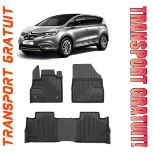 Renault Espace V Din 04.2015 - Prezent, Van , Set Covorase Auto Tip Tavita Premium 3D, din cauciuc