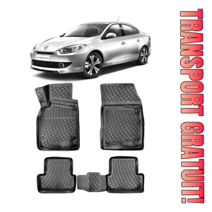 Renault Fluence 2009 - 2020 Set 4 covorase auto din cauciuc tip tavita premium line 3D