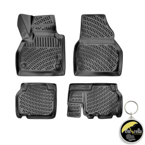 Renault Kangoo II 2007-2020 Set 4 covorase auto din cauciuc tip tavita premium line 3D accesorii pentru autoturismul tau - masina v243342