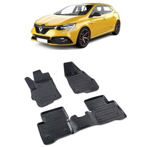 Renault Megane 4 hatckback 2016-2025 Set 4 covorase auto din cauciuc tip tavita premium line 3D - Transport Gratuit! - Img 2