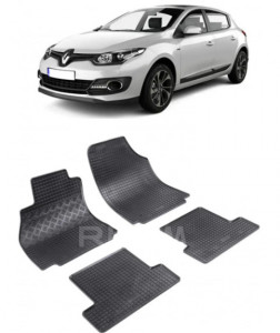 Renault Megane III fabricat din 11.2008 - 12.2015, Hatchback, set covorase auto dedicate, din cauciuc 100% Premium accesorii pentru autoturismul tau - masina v150093