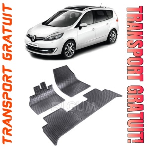 Renault Scenic III, Van, fabricat din 04.2009 - 11.2016, set covorase auto dedicate, din cauciuc 100% Premium