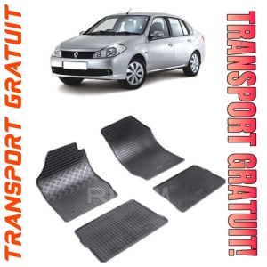 Renault Symbol I, Sedan, fabricat din 2001 - 2008, set covorase auto dedicate, din cauciuc 100% Premium