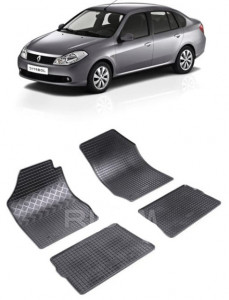 Renault Symbol II, Sedan, fabricat din 2008 - 2012, set covorase auto dedicate, din cauciuc 100% Premium accesorii pentru autoturismul tau - masina v155160