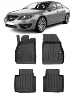 Saab 9-5 Din 07.2010 - 12.2011, Sedan , Set Covorase Auto Tip Tavita Premium 3D, din cauciuc accesorii pentru autoturismul tau - masina v161924