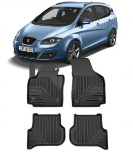 Seat Altea Din 2004 - 08.2015, Hatchback , Set Covorase Auto Tip Tavita Premium 3D, din cauciuc accesorii pentru autoturismul tau - masina v166288