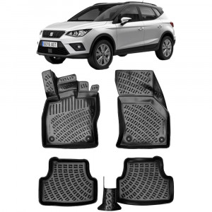 Seat Arona 2017- Set 4 covorase auto din cauciuc tip tavita premium line 3D accesorii pentru autoturismul tau - masina v242528