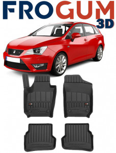 Seat Ibiza IV, Hatchback, Din 05.2008 - 05.2017, 6J/6P , Set Covorase Auto Tip Tavita Premium 3D, din cauciuc accesorii pentru autoturismul tau - masina v170096