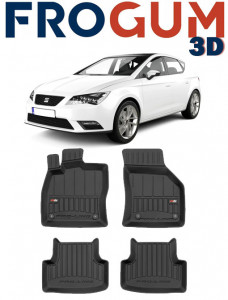 Seat Leon III 5F, Hatchback, Din 11.2012 - 02.2020 , Set Covorase Auto Tip Tavita Premium 3D, din cauciuc accesorii pentru autoturismul tau - masina v175505