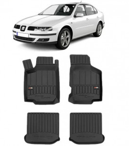 Seat Toledo II, Sedan, Din 1999 - 2004 , Set Covorase Auto Tip Tavita Premium 3D, din cauciuc accesorii pentru autoturismul tau - masina v169918