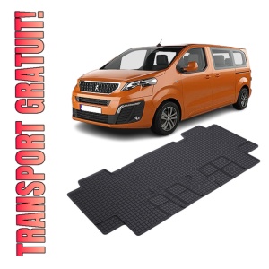 Set 1 covorase Peugeot Expert/Traveller Randul 2 5M 2016-prezent, din cauciuc 100%, compatibile cu autoturismul PEUGEOT Expert/Traveller