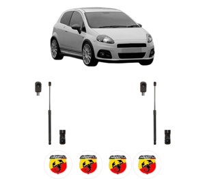 Set 2 amortizoare portbagaj haion ABARTH GRANDE PUNTO din 2007-2010, 2 bucati, MAGNUM TECHNOLOGY, 4 stickere auto ABARTH v3661