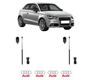 Set 2 amortizoare portbagaj haion AUDI A1 (8X1, 8XK) din 2010-2018, 2 bucati, KROSNO, 4 stickere auto AUDI v1321