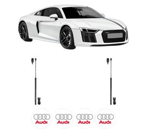Set 2 amortizoare portbagaj haion AUDI R8 (4S3, 4SP) din 2015-2017, 2 bucati, KROSNO, 4 stickere auto AUDI v961