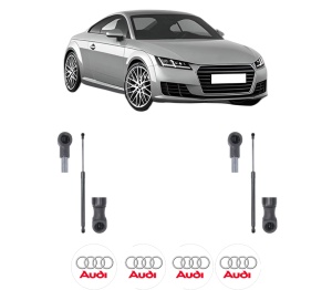 Set 2 amortizoare portbagaj haion AUDI TT (FV3, FVP) din 2014-2018, 2 bucati, KROSNO, 4 stickere auto AUDI v1141