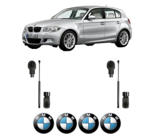Set 2 amortizoare portbagaj haion BMW Seria 1 (E87) din 2004-2011, 2 bucati, MAGNUM TECHNOLOGY, 4 stickere auto BMW Seria v4441
