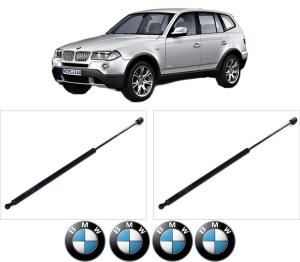 Set 2 amortizoare portbagaj haion BMW Seria X3 (E83) din 2003-2011, 2 bucati, KROSNO, 4 stickere auto BMW Seria v3901