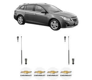 Set 2 amortizoare portbagaj haion CHEVROLET CRUZE Station Wagon (J308) din 2012-2015, 2 bucati, KROSNO, 4 stickere auto CHEVROLET v1261