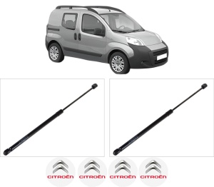 Set 2 amortizoare portbagaj haion CITROEN NEMO MPV din 2009-2010, 2 bucati, KROSNO, 4 stickere auto CITROEN v3006