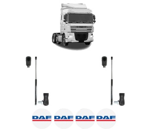 Set 2 amortizoare portbagaj haion DAF XF 105 din 2005-2005, 2 bucati, MAGNUM TECHNOLOGY, 4 stickere auto DAF v3301
