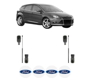 Set 2 amortizoare portbagaj haion FORD FOCUS III din 2010-2020, 2 bucati, MAGNUM TECHNOLOGY, 4 stickere auto FORD v6781