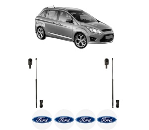 Set 2 amortizoare portbagaj haion FORD GRAND C-MAX (DXA/CB7, DXA/CEU) din 2010-2019, 2 bucati, KROSNO, 4 stickere auto FORD v1501