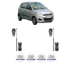 Set 2 amortizoare portbagaj haion HYUNDAI i10 I (PA) din 2007-2018, 2 bucati, MAGNUM TECHNOLOGY, 4 stickere auto HYUNDAI v3066