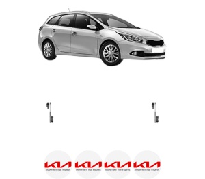 Set 2 amortizoare portbagaj haion KIA CEE'D Sportswagon (JD) din 2012-2018, 2 bucati, KROSNO, 4 stickere auto KIA v2221
