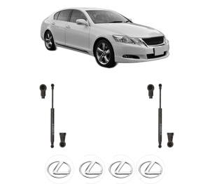 Set 2 amortizoare portbagaj haion LEXUS GS (_S19_) din 2005-2011, 2 bucati, KROSNO, 4 stickere auto LEXUS v2761