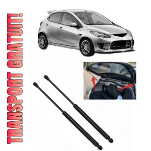 Set 2 amortizoare portbagaj haion MAZDA 2 (DE_, DH_) din 2007-2015, 2 bucati, KROSNO, 4 stickere auto MAZDA
