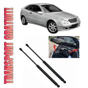 Set 2 amortizoare portbagaj haion MERCEDES-BENZ C-CLASS Coupe (CL203) din 2001-2008, 2 bucati, KROSNO, 4 stickere auto MERCEDES-BENZ