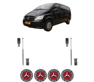 Set 2 amortizoare portbagaj haion MERCEDES-BENZ VITO / MIXTO Van (W639) din 2003-2012, 2 bucati, MAGNUM TECHNOLOGY, 4 stickere auto MERCEDES-BENZ v4981