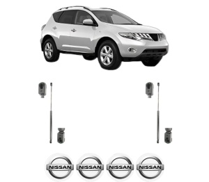 Set 2 amortizoare portbagaj haion NISSAN MURANO II (Z51) din 2008-2014, 2 bucati, KROSNO, 4 stickere auto NISSAN v1201