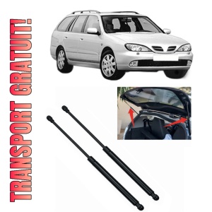 Set 2 amortizoare portbagaj haion NISSAN PRIMERA Traveller (WP11) din 1996-2001, 2 bucati, KROSNO, 4 stickere auto NISSAN