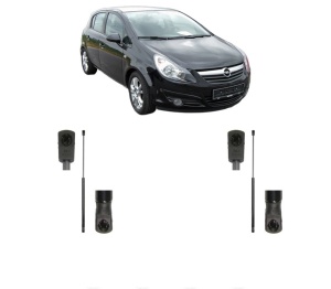 Set 2 amortizoare portbagaj haion OPEL CORSA D (S07) din 2006-2014, 2 bucati, MAGNUM TECHNOLOGY, 4 stickere auto OPEL - Img 2